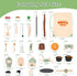 Kids Camping Toys Set, Pretend Play Camping Set with Food Toy, Lantern, Binoculars, Tableware, Gift for 3+