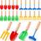 Motionchic 8" Kids Gardening Tools, Metal Beach Sandbox Digging Toys with Wooden Handle,