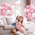 60pcs 12inch Light Pink and White Balloons, Pearl Light Baby Pink Confetti White Balloons for Wedding Bridal Shower