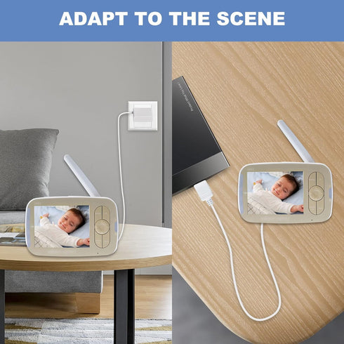 5V Charger for Monitor Unit, Safety Power Cord for Infant Optics Baby Monitor DXR-8 PRO - Not Fit Camera