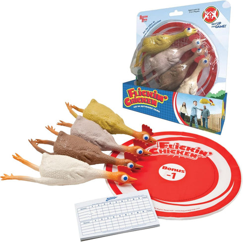 University Games | Flickin Chicken Indoor Outdoor Target Toss Game, Go Anywhere Game for 2 or More Players