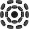 20 Pieces Piggy Bank Plug Stopper Cover, Black Rubber Round Plug, 37 mm Diameter