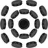 20 Pieces Piggy Bank Plug Stopper Cover, Black Rubber Round Plug, 37 mm Diameter