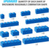 100 Piece Sky Blue Bricks Bulk - 12 Size Classic Building Blocks Compatible with Lego Parts (Color: Sky Blue)
