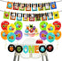 Monster 1st Birthday Decorations Kit - Photo Banner, Balloons, Cupcake Toppers for Little Monster Party Supplies