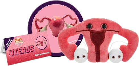 GIANTmicrobes Uterus Plush Toy, Hysterectomy Gifts, Endometriosis Awareness, Get Well Gift