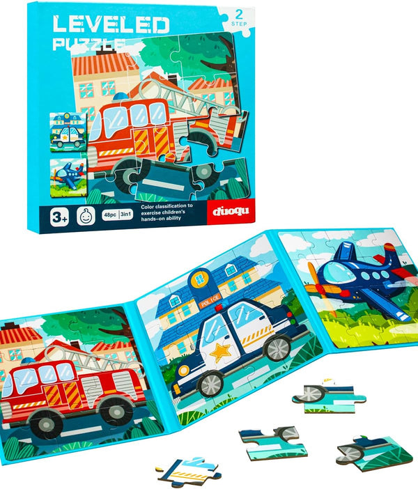Magnetic Puzzles for Kids Ages 2-4, Travel Puzzle Games for Boys and Girls, Jigsaw Puzzle Book Activities Toy