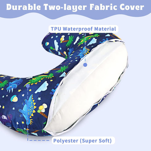 Hooyax Waterproof Nursing Pillow Cover, Stretchy Nursing Covers for New-Designed Breastfeeding Pillows, Adorable Infant