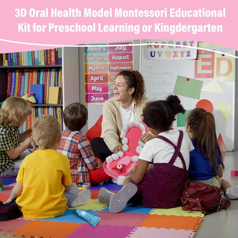 vocheer Educational Plush Toy, Preschool Montessori Educational Toys for Kids, Teaching Kid How to Protect Teeth