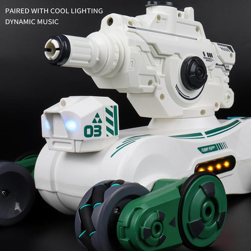 RC Tank That Shoots - Gesture Sensing Remote Control Tank with 360° Rotation, Light, Music, 2.4GHz RC Cars