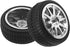 4Pcs 2.55in Rubber Tires & 12mm Hex Plastic Wheel Rims Set 10-Spoke with Foam Compatible with Traxxas Kyosho HPI Tamiya