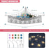 Stuffed Animal Storage Hammock Corner, 56'' Jumbo Hanging Net Organizer, Boho Leaf Tassel Toy Storage with LED Light