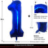 Lovoir 40 Inch Navy Blue Number 1 Balloon, Jumbo Digit Mylar Foil Helium Balloons for Birthday Party Decorations