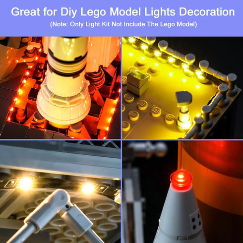 Upgraded LED Light Kit for Lego NASA Artemis Space Launch System Building Set, Compatible with Lego 10341