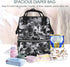 HCBPWVQA Backpack Daypacks Backpack Mommy Black White Gray Camouflage Diaper Bag with Changing Pad and Pacifier Holder