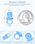 200 0.86'' Pcs Mini Pacifiers Baby Shower Games, Acrylic Pacifiers in Clear Jar, Chupones para Baby Shower Pacifier