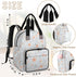 Eativisa Backpack-Multi-functional Simple small flowers Diaper Bag mother and baby bag Thermal compartment USB charging