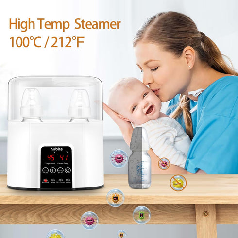 24H Double Baby Bottle Warmer Constant Mode for All Bottles, Breastmilk Baby Milk Heater, Heating Baby Food, Formula