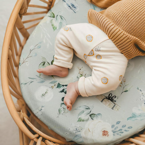 Set 3 Pack, Stretchy Ultra Soft Fitted Bassinet Sheet Universal Fit for Bassinets Baby Cradle Moses Basket Oval
