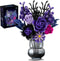 Purple Rose Bouquet Building Set, Artificial Floral Building Toys for Gothic Home