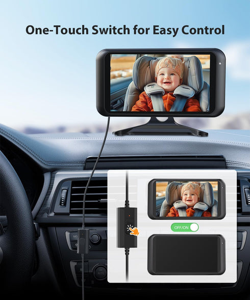 LUCKVIEW 4FT USB Cable for Baby Car Camera Car Charger Cord,Compatible Baby MonitorSafe & Easy Installation Rear Seat