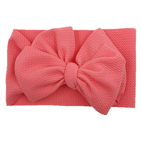 KIDOCHEESE Big Bows Headbands, Nylon Oversized Hair Accessories for Newborns, Infants, Toddlers, Kids