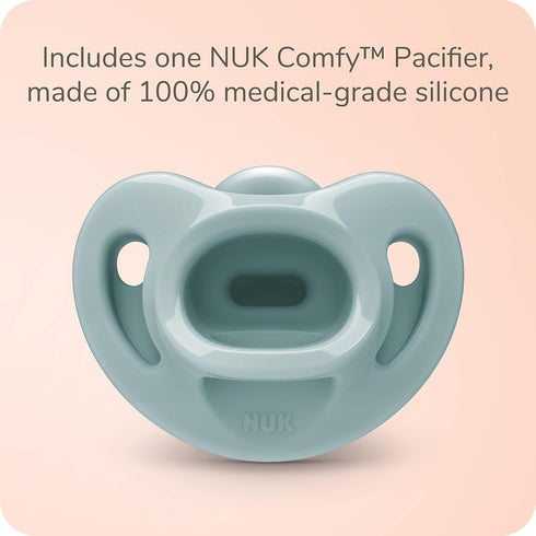 NUK Besties Pacifier Holder with Stuffed Animal & Silicone Pacifier