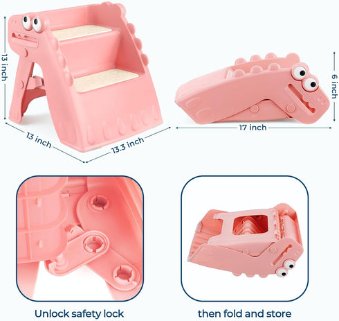 Counter Onasti Toddler Step Stool Foldable Kids Step Stool,Bathroom Stool for Toddlers Non-Slip Toddler Step Stool