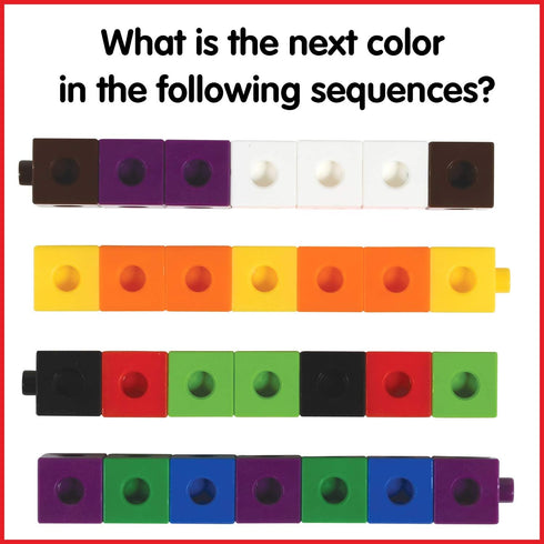 edxeducation Linking Cubes, Set of 100, Connecting and Counting Snap Blocks for Early Math