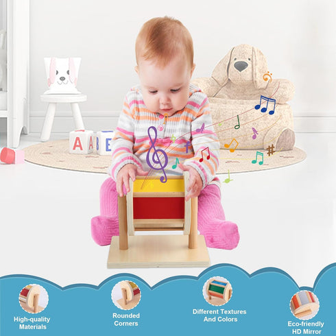 6 12 1 Full Size Spinning Drum Montessori Toys for Infant - Months Year Old Babies Toddlers (Multiple Materials)