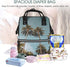 DWVTSLH Backpack Mummy Backpack Tall Tropical Palm Trees Diaper Bag Multifunction Nappy Bags Waterproof Large Capacity