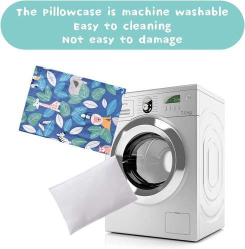 Pillowcase,(2 Pack) 100% Size:14 19 inch,Fits 13 18 12x 16 (Style2) Gina Era Ergonomic Toddler Cotton Pillowscase, *