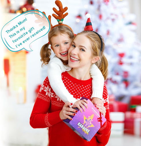 YLL Mini Karaoke Machine for Kids, Portable Bluetooth Speaker with 2 Wireless Microphones, Christmas Birthday Gift