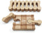 11 Pcs Deluxe Wooden Dog Bone Track Connector Pack - Train Connector