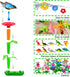 Toys Gifts for Toddlers Boys Girls Age 2-6, 167 PCS Dinosaur Flower Garden Building Blocks, STEM Stacking Games