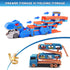 8 Set 3 4 5 6 7 VATOS Toddler Truck Toy - Ejection Folding Dinosaur Track, Portable Truck Car with Race Cars, Best Gift