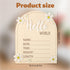 Fukaisu 6.5in 3) Baby Announcement Sign, Wooden Newborn Announcement Board Hello World Baby Birth Stats Sign Welcome