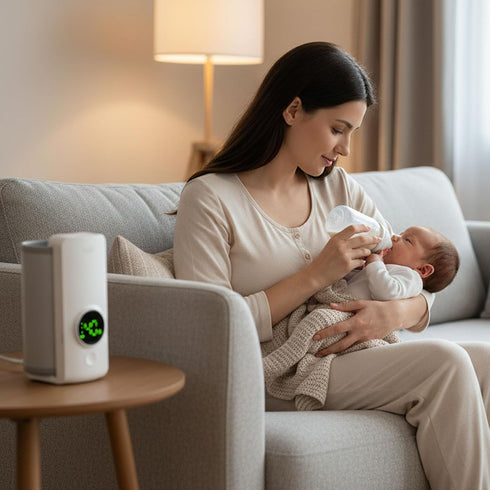 xeamun Portable Bottle Warmer,Travel-Friendly,Baby Milk Bottle Heating,Cordless & Rechargable,Baby Bottle