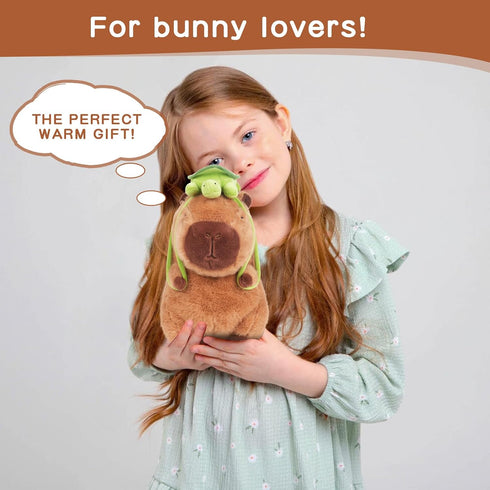 12inch Cute Capybara Plush with Turtle Backpack - Soft Capybara Stuffed Animal Toy Doll Pillow for Kids
