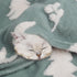 BORITAR 3D Fox Baby Blanket, Soft Warm Cozy Jacquard Fleece Toddler Nursery Blanket for Boys Girls (30 x 40 Inch, Sage