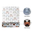FLOCK THREE Washable Wet Bag Diaper Bag, Water Resistant Swimming Bag with Pugs Dog Print, 12.6'' x 16.5''