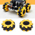 Mecanum Wheel 48mm Omni Directional Electric Motors Parts for Smart Robot Car Accessories DIY Components, 2 Pairs.
