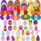 EUOCENK 30PCS Pre Filled Easter Eggs with Easter Mochi Squishy Toys, Pre-Stuffed Easter