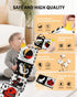 Newborn Toys - High Contrast Baby Books with Teether for 0-12 Months, Sensory Learning Activities Gift