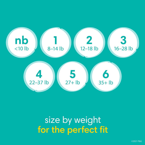 Pampers Baby Dry Diapers, Size 1, 204 Count, Absorbent Disposable Diapers
