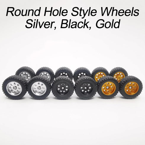 XYELKW 9 Set 1/64 1 64 3 3 1/64 Wheels for Trucks Wheels Off Road Simulation Custom Rubber Tires with Colors & Styles