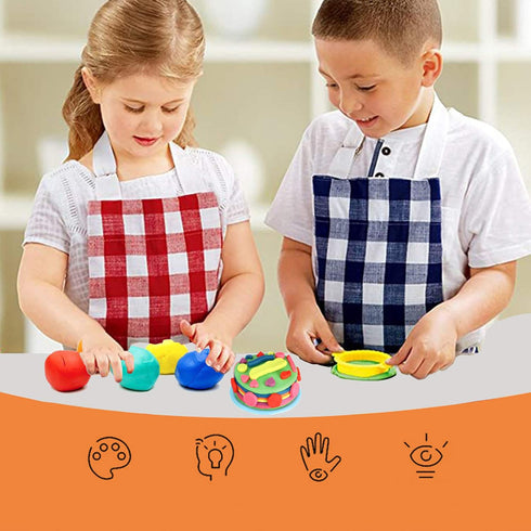 Playdough Tools Set for Kids, 32 PCS Play Dough Tools Kit with Molds, Rollers, Extruder, Cutter, Scissor in Random Color