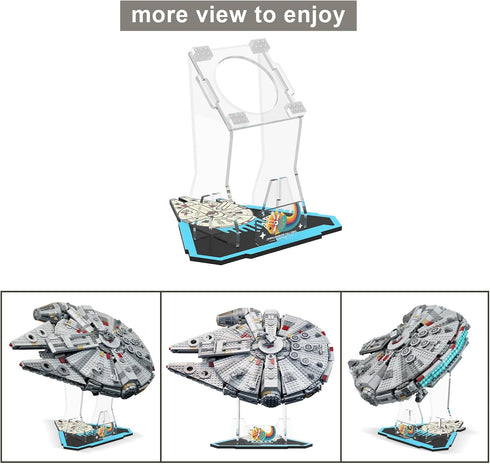 Acrylic Display Stand for Lego Star Wars Millennium Falcon 75257 Building Set (Stand Only, No Model)