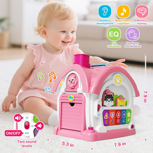 1 12-18 1 2 3 SpringFlower Baby Toddler Toys for Year Old Girls, Montessori Musical Toddler Toys for Months Kids