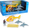 Wild Republic E-Team X Set Dolphin Rescue Playset, Action Figure, Animal, Vehicle,